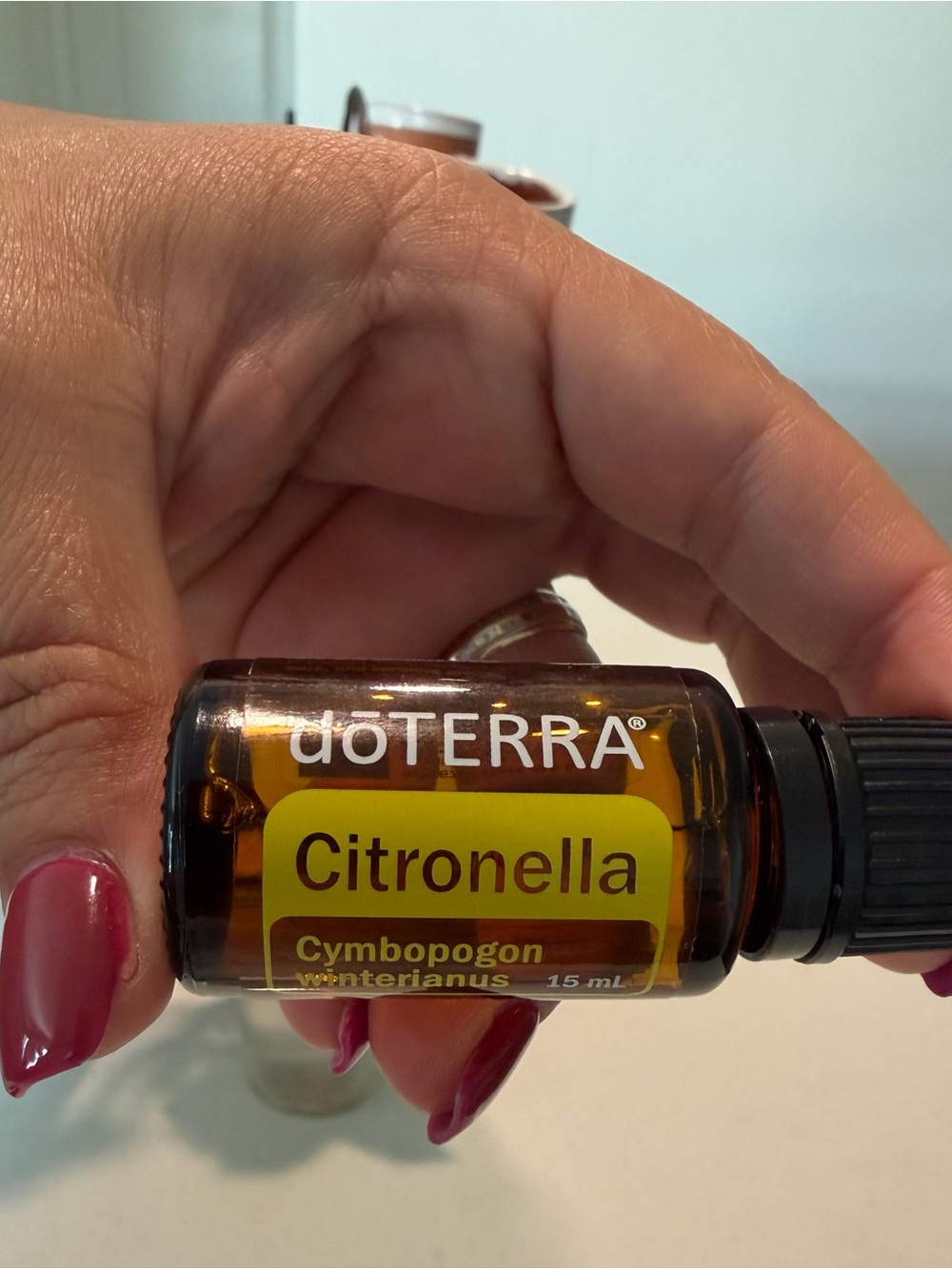 Doterra Citronella Essential Oil Bottle with Yellow Label